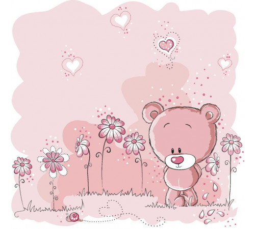Фотообои Розовый мишка