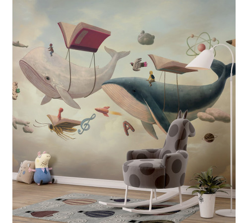Фотообои Киты и книги